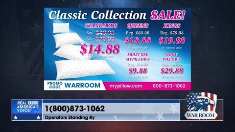 Visit MyPillow.com/warroom And Check Out Your WarRoom Posse Exclusive Deals Today!