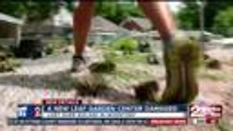 Garden center damaged overnight