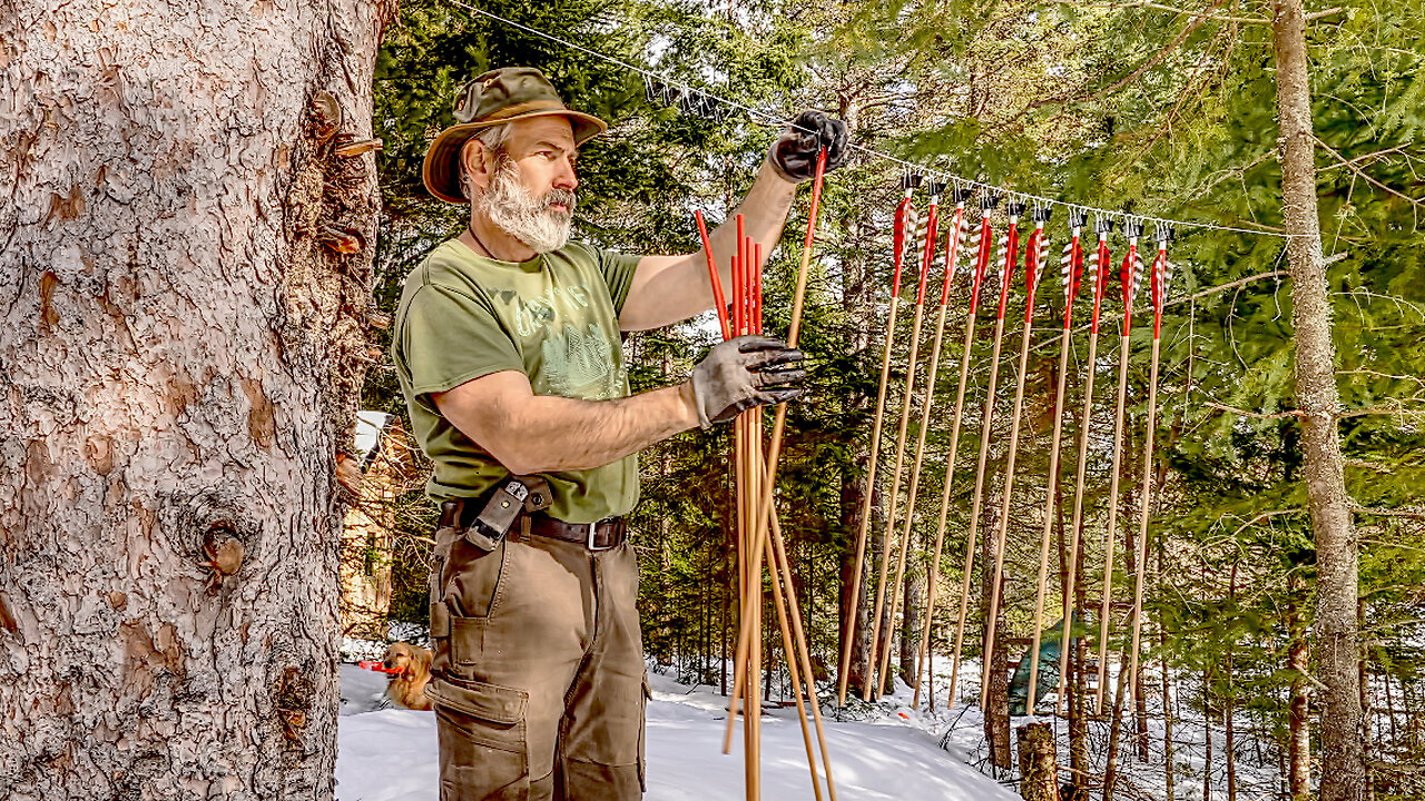 Setting up and Shooting a New Longbow and Building Wood Arrows