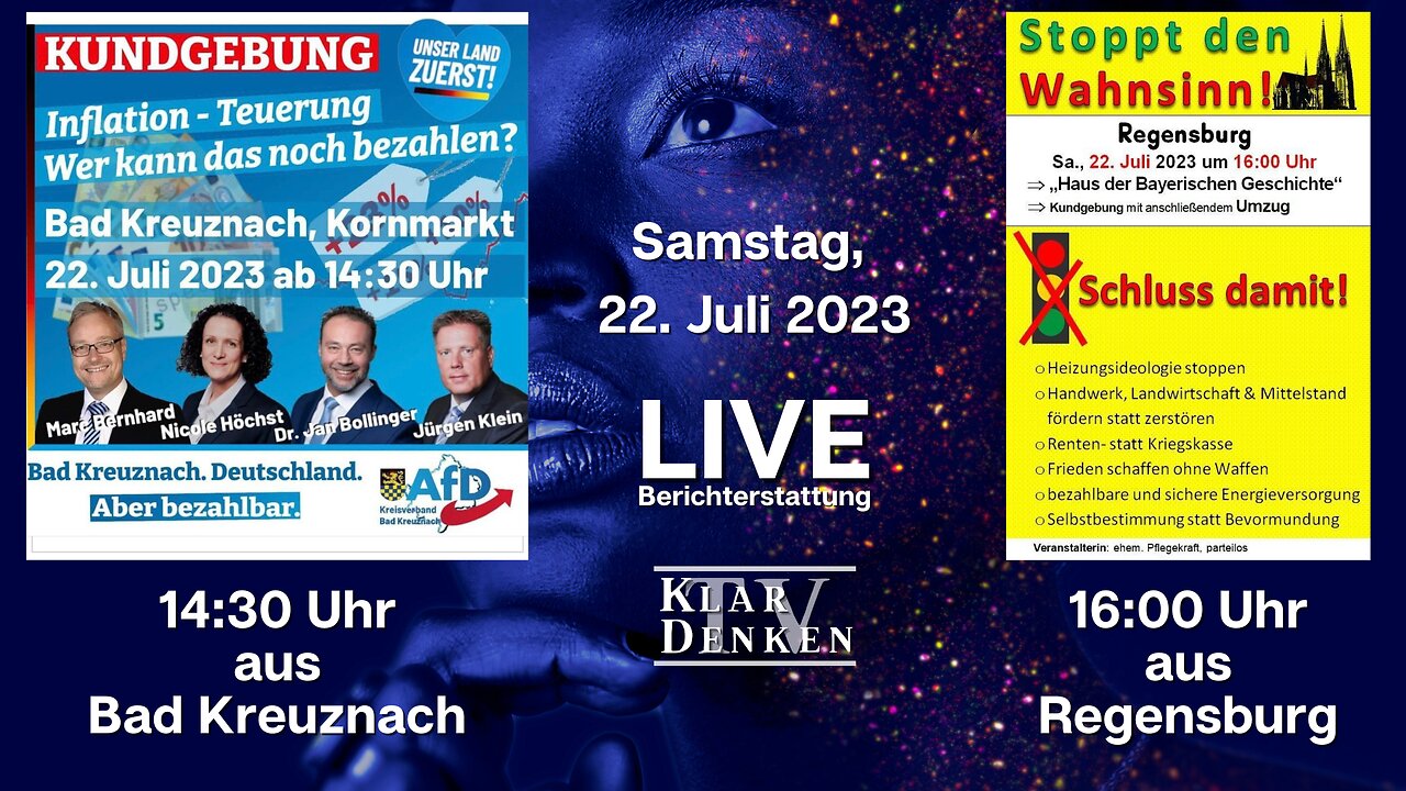 LIVE | Kundgebung der AfD in Bad Kreuznach; & Demo in Regensburg: Stoppt den Wahnsinn