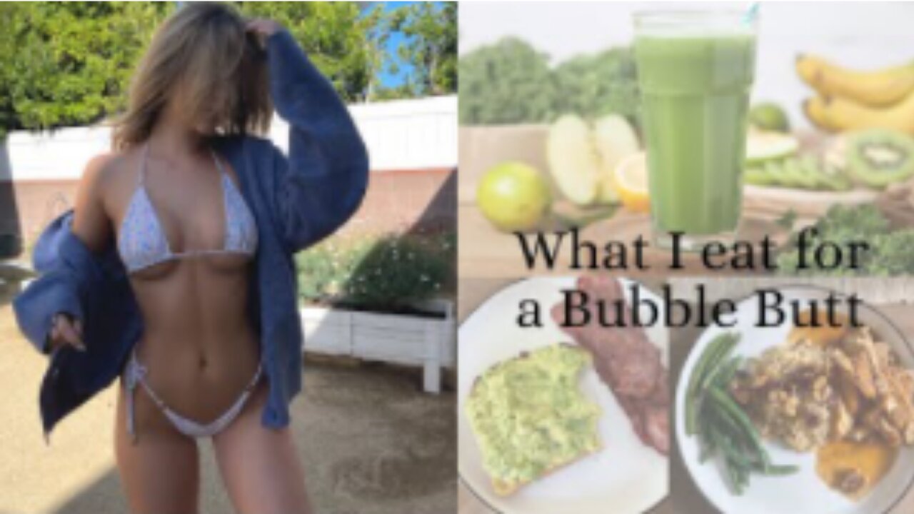 WHAT I EAT IN A DAY FOR A FLAT TUMMY AND A BIG BOOTY