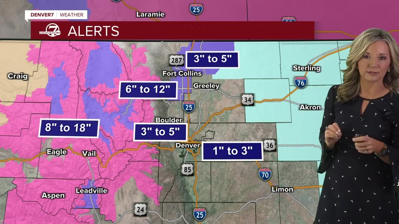 Snow will hit the Denver metro area this afternoon