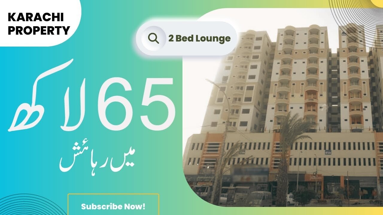 2 Bed Lounge Apartment in 65 Lacs Only Leased - Hunain Habitat Gulshan-e-Maymar