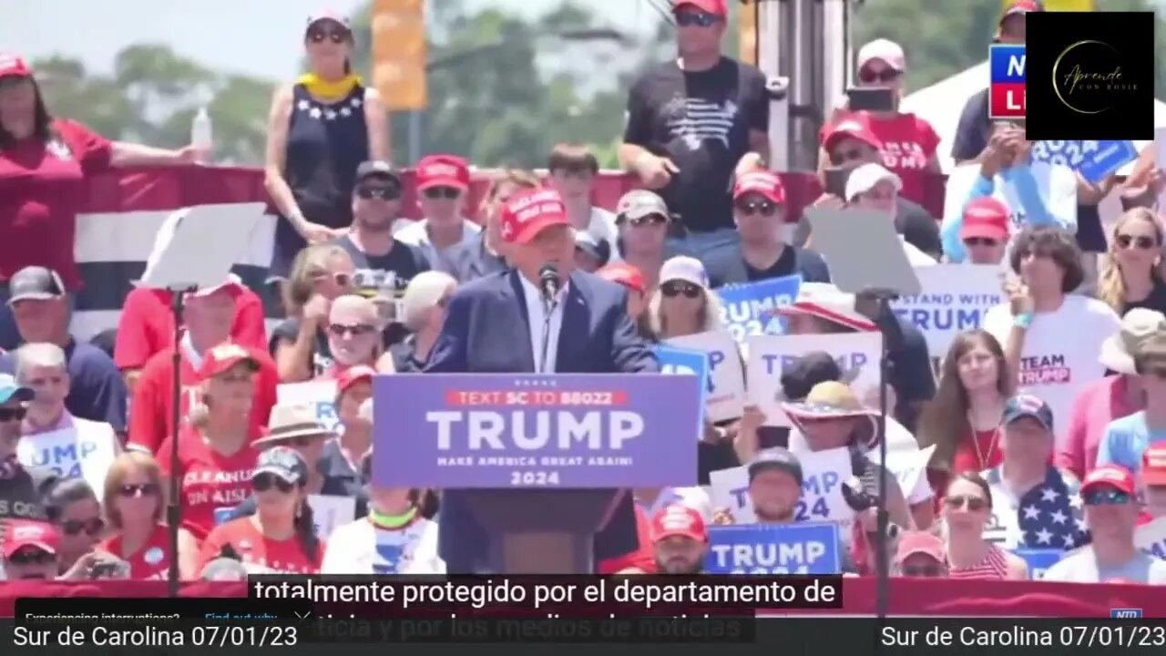 Rally de D.Trump con sub-titulos en español en el Sur de Carolina el 07/01/23!