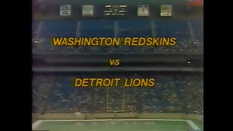 1979-09-09 Washington Redskins vs Detroit Lions