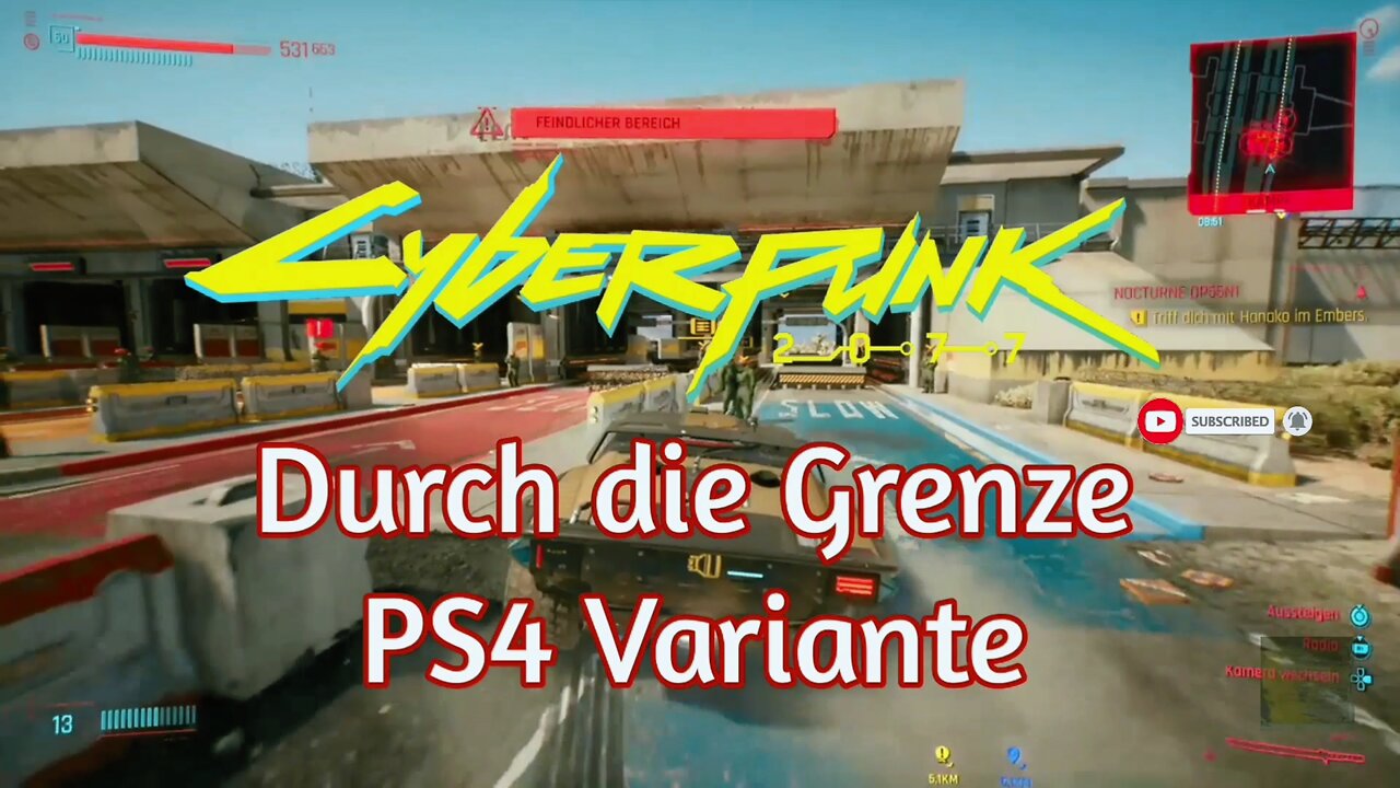 Cyberpunk 2077 Durch die Grenze PS4 Variante