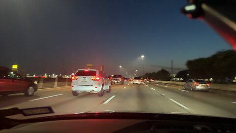 Polestar 2 blasting on the highway.