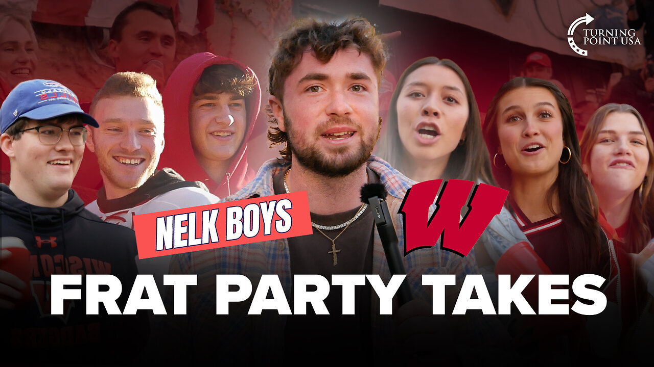 Charlie Kirk & NELK Show Up at a FRAT Party... College Students REACT