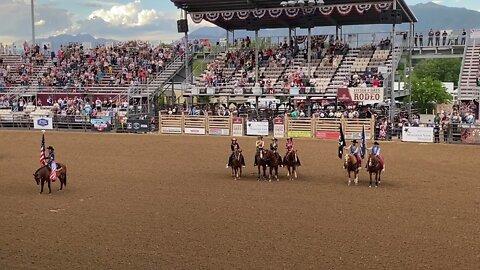 Prayer, national anthem, Spirit of God & Freedom at Rodeo in Spanish Fork Utah
