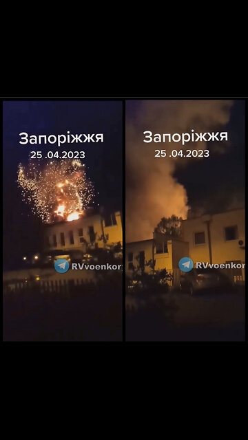 Zaporozhye: Russian Geran-2(Shahed 136)UAV hits facility of Ukrainian army