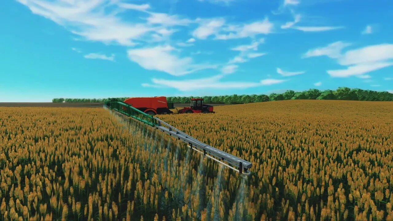 Farming Simulator 22 spraying herbicide