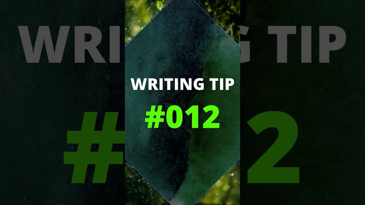 Writing Tip 012 - Setting the Scene #shorts #writingtips