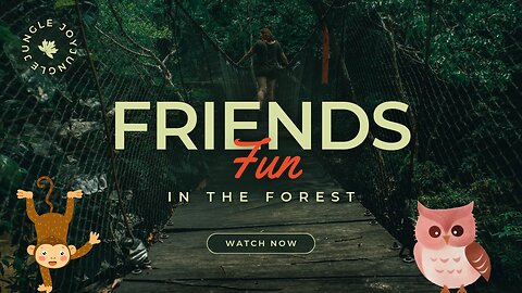 Friends fun in the forest