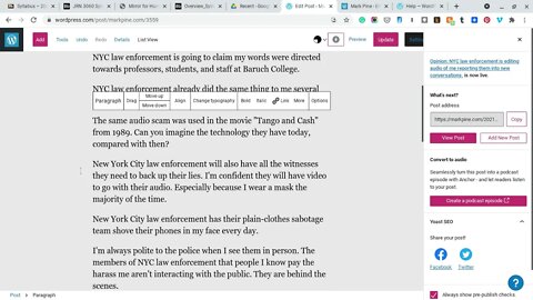 Opinion: NYC law enforcement is editing audio of me reporting them into new conversations.