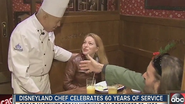 Disneyland's oldest employee Oscar Martinez celebrates 60 years of service on Thursday