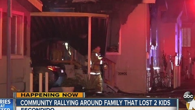 Community rallying around family that lost two kids in fire