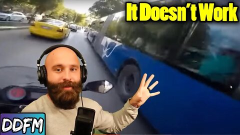 Please Don't Lane Split A Bus & 4 Other Motorcycle Close Calls