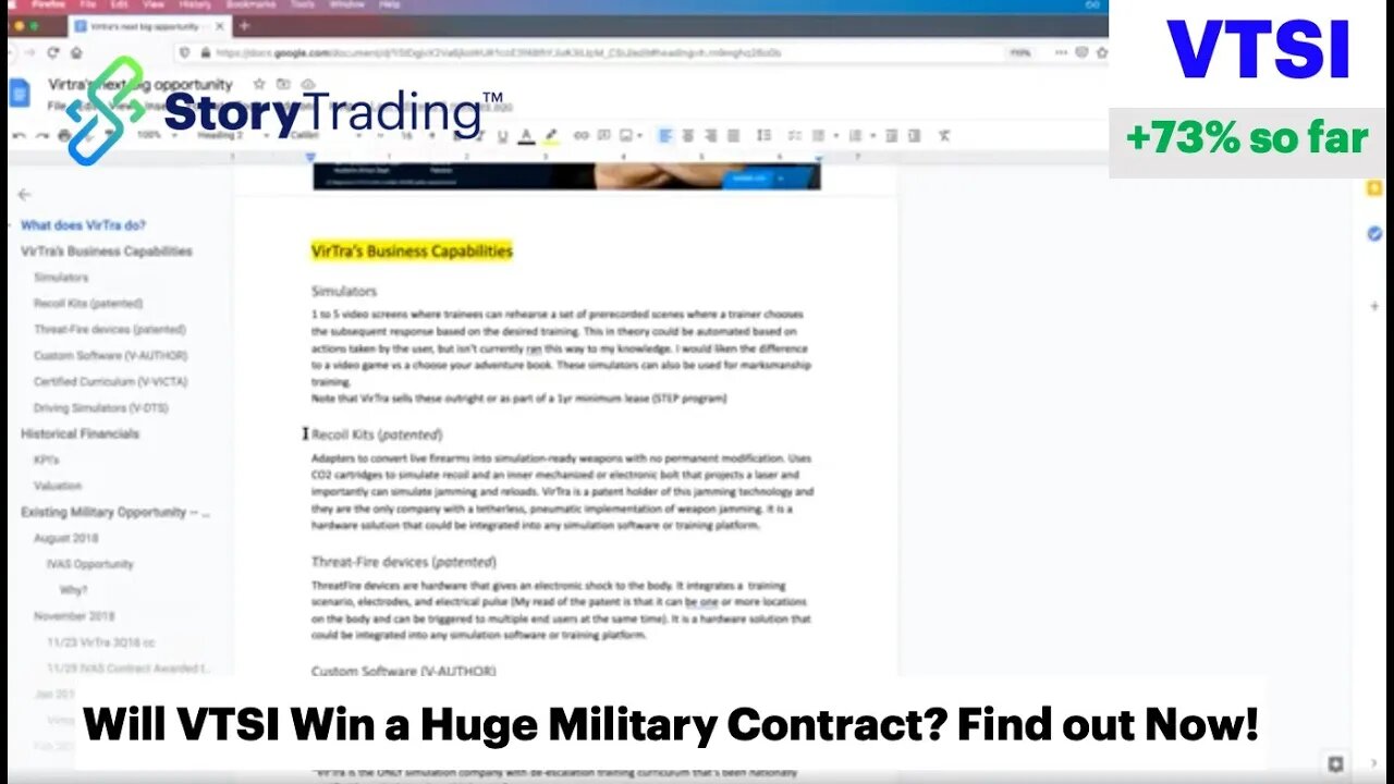 Will Virta. Inc. (VTSI) Win a Large Military Contract? Find out from Contributor Kevin Crawford!