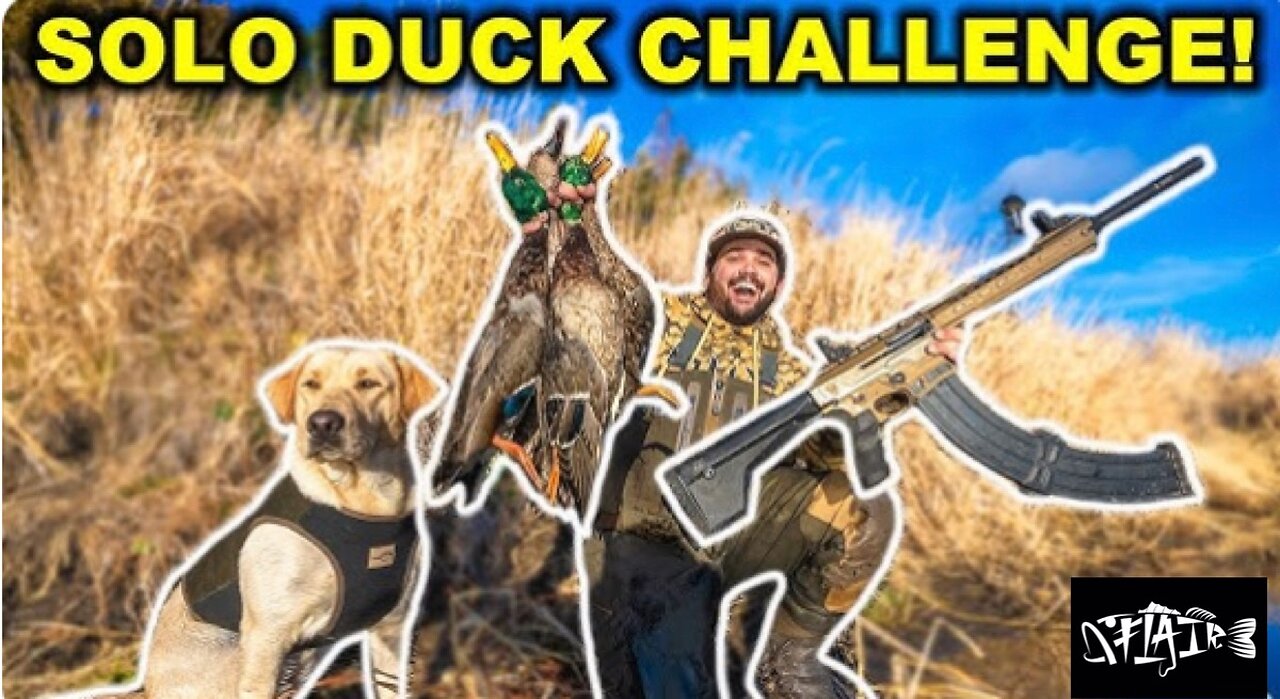 SOLO DUCKHUNTING with my AR 12 shotgun. (Catch clean and cook.)