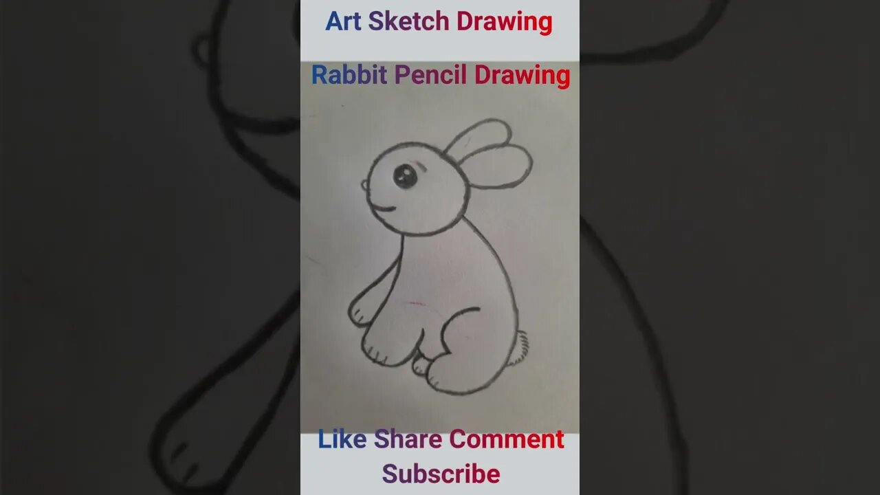 Rabbit Drawing Easy Step by Step l Pencil Drawing Easy Rabbit #shortsvideos #rabbitdrawing