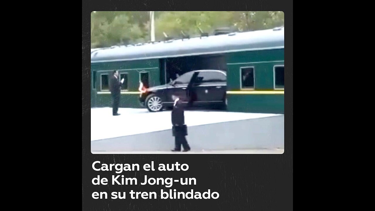 Cargan el lujoso coche de Kim Jong-un en su tren blindado
