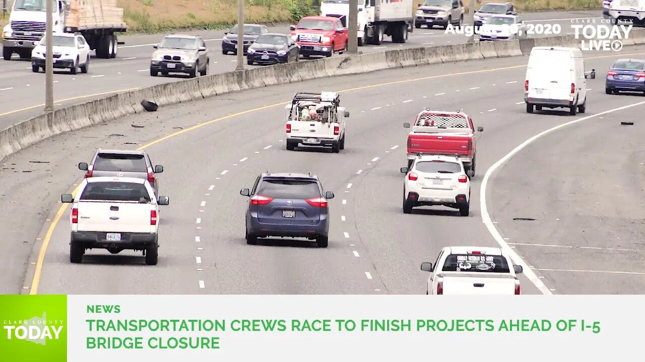 Transportation crews race to finish projects ahead of I-5 Bridge closure