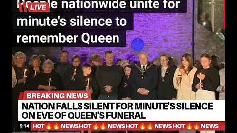 Nation falls silent for minute's silence on eve of Queen's funeral