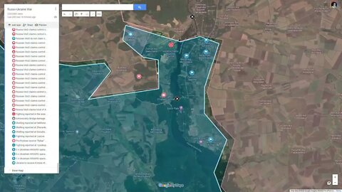 [ Kharkiv Front ] Russian MoD map: Ukraine still hold positions east bank of Siverskyi Donets River?