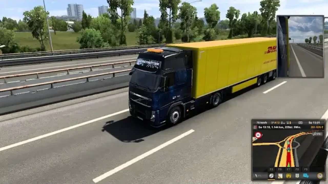 Eurotrucksimulator 2. Mit dem LKW durch Europa Auf der Pro Mod mit guter Musik.