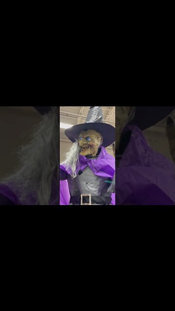 Crazy Halloween Decorations 😮Giant Home Depot Witch #shorts