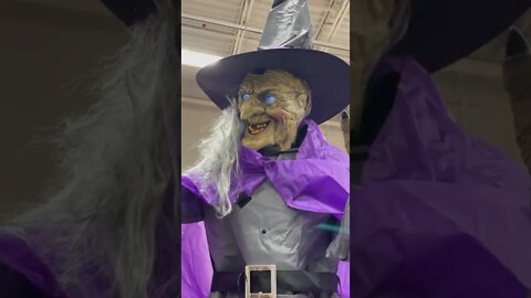 Crazy Halloween Decorations 😮Giant Home Depot Witch #shorts