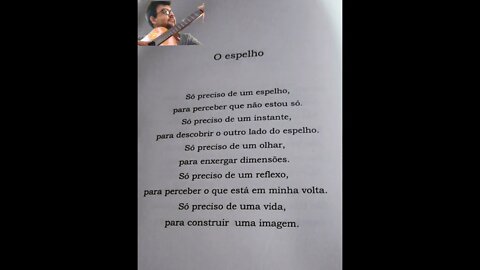 O ESPELHO do escritor e músico Alexsandro de Oliveira Santos #espelho #poesia