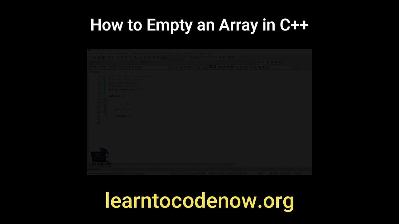 Empty an Array in C++