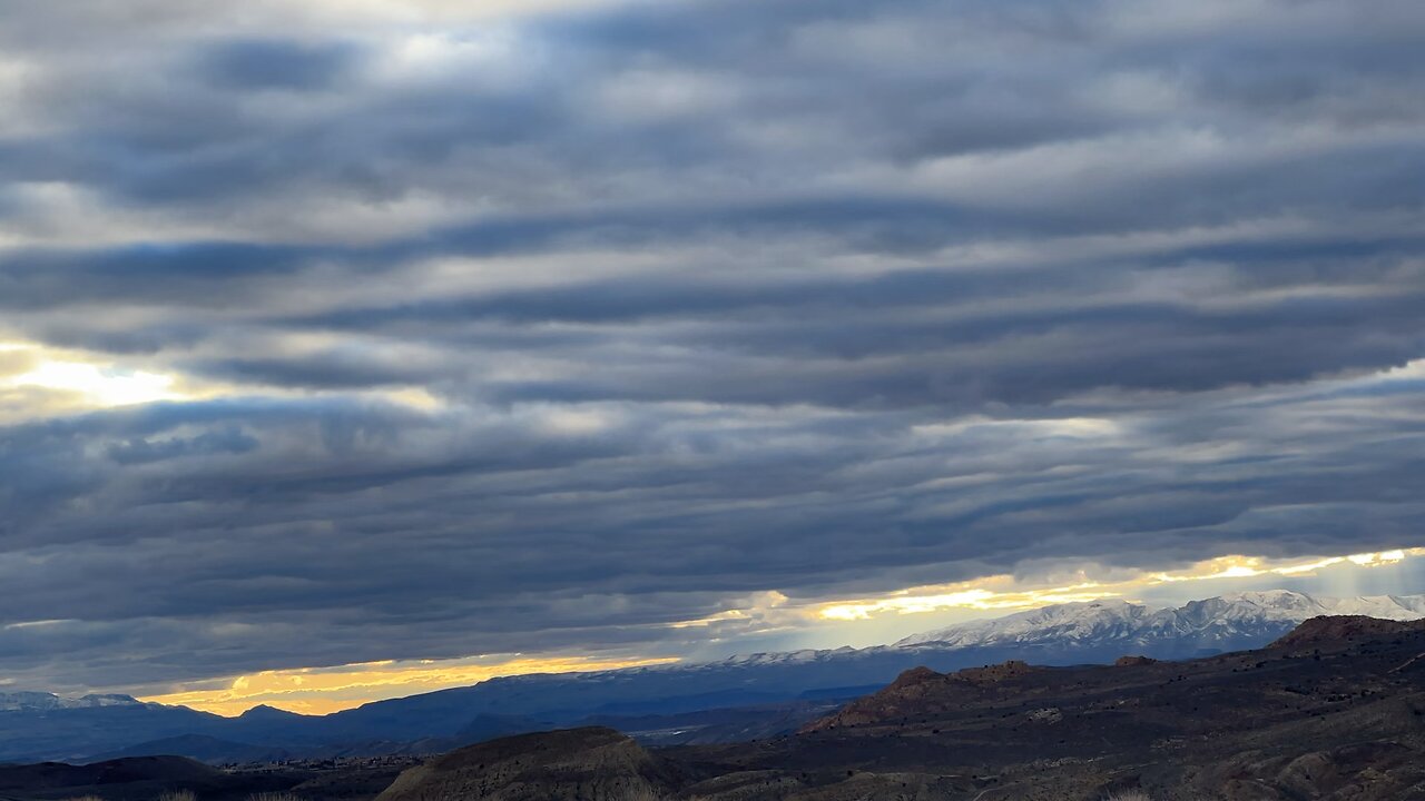 Sunset Over La Verkin Utah on The Road to Zions National Park