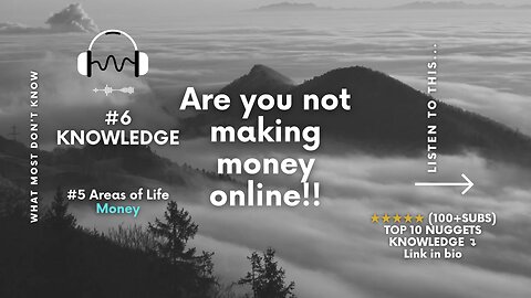 #6 Are you not making money online (What most don't know)