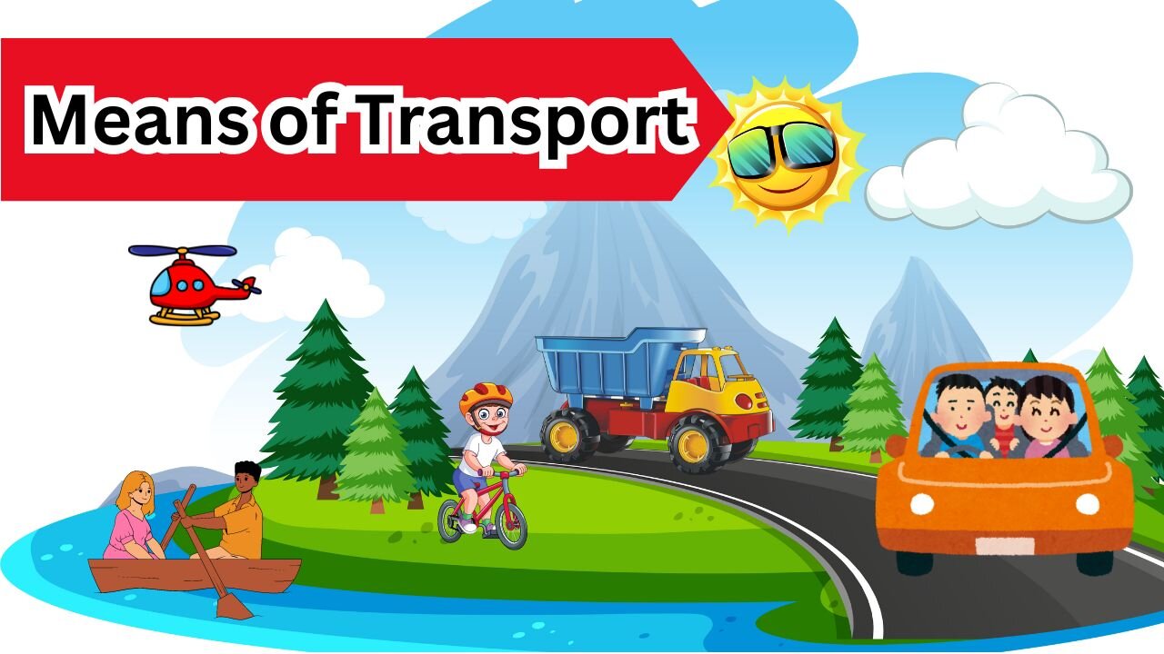 Means of transport | Vehicles names | Means of transport for kids | Vehicles Vocabulary Words