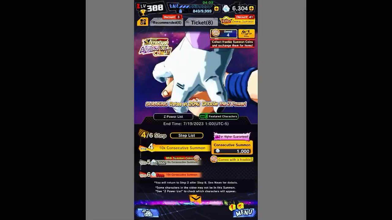 Goku/Freiza summons on DB Legends