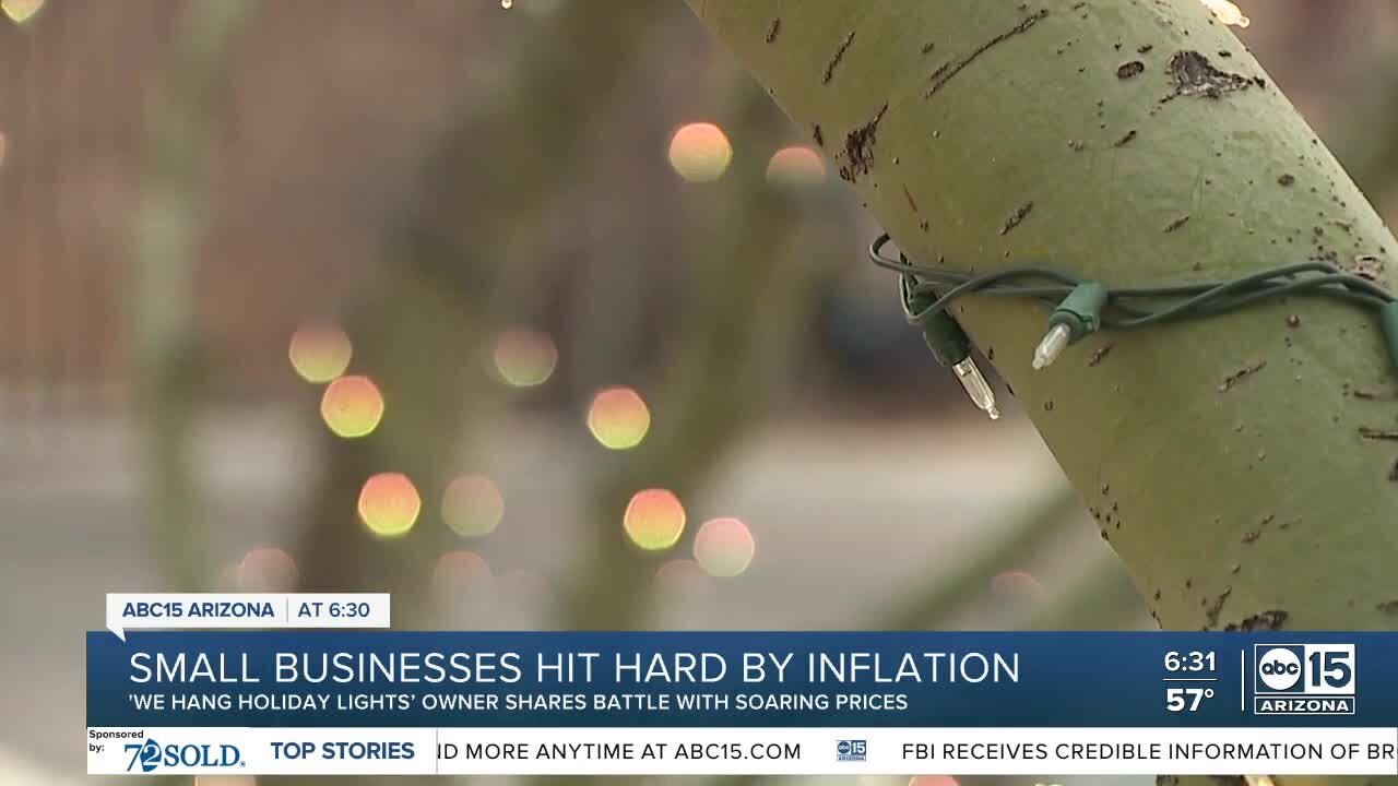 Small businesses hit hard by inflation ahead of holidays