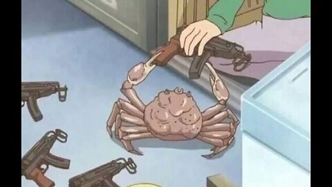 im a very angry armed crab