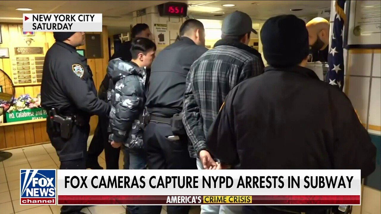 Fox News Cameras Capture NYPD Arrests In NYC Subway Following Increased Safety Measures