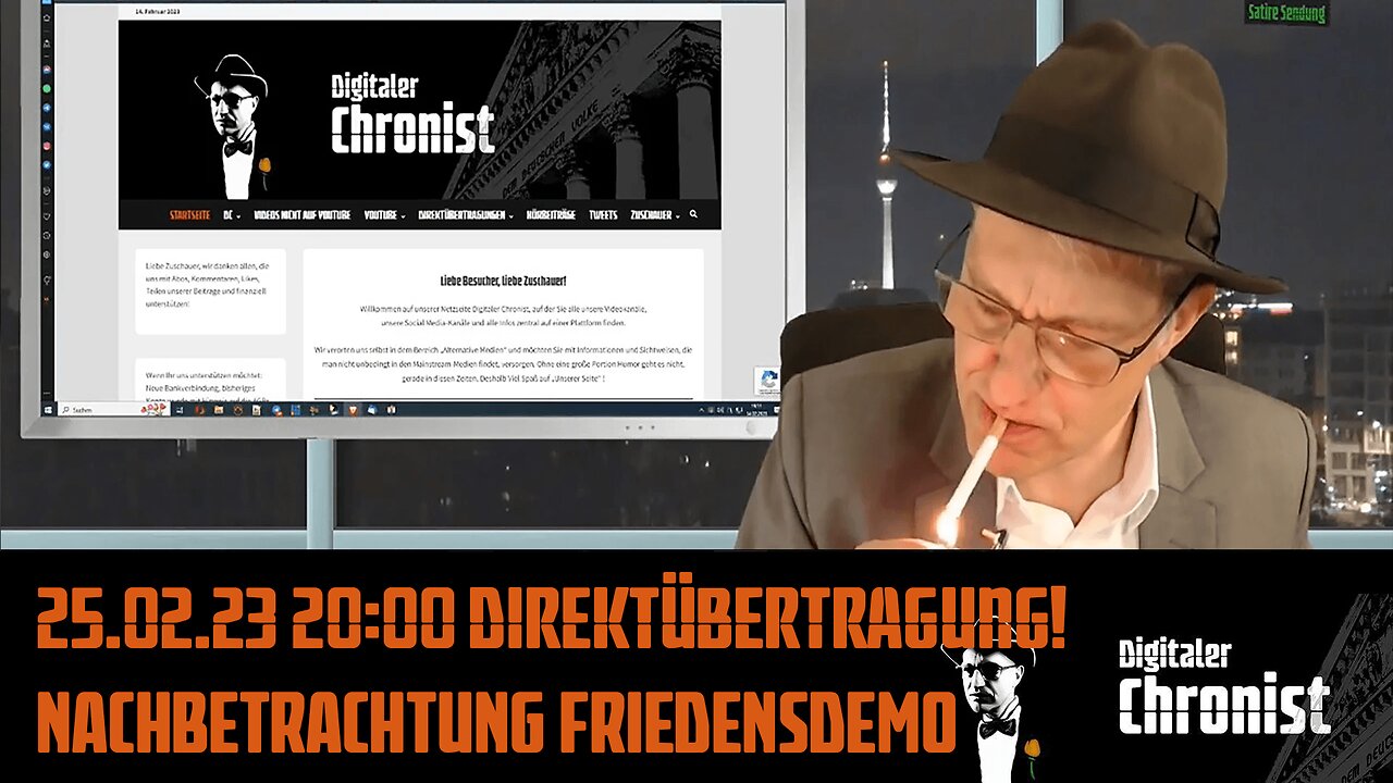 25.02.23 20:00 Direktübertragung! DC am Abend - Nachbetrachtung Friedensdemo