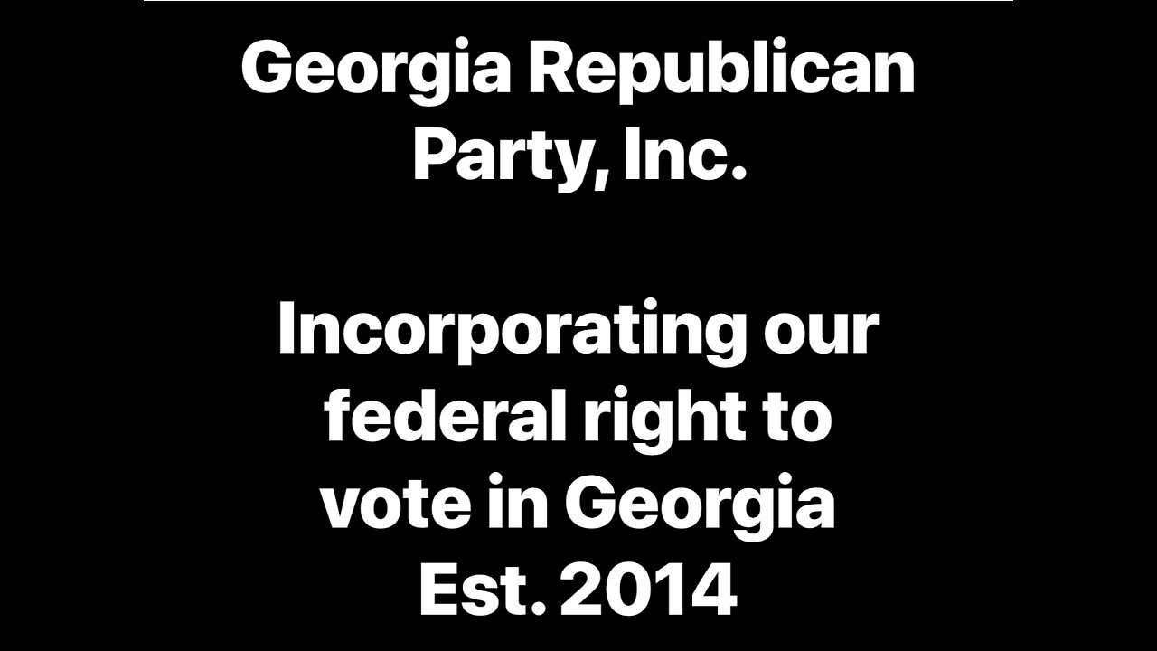 Georgia Republican Party, Inc. PERSPECTIVES