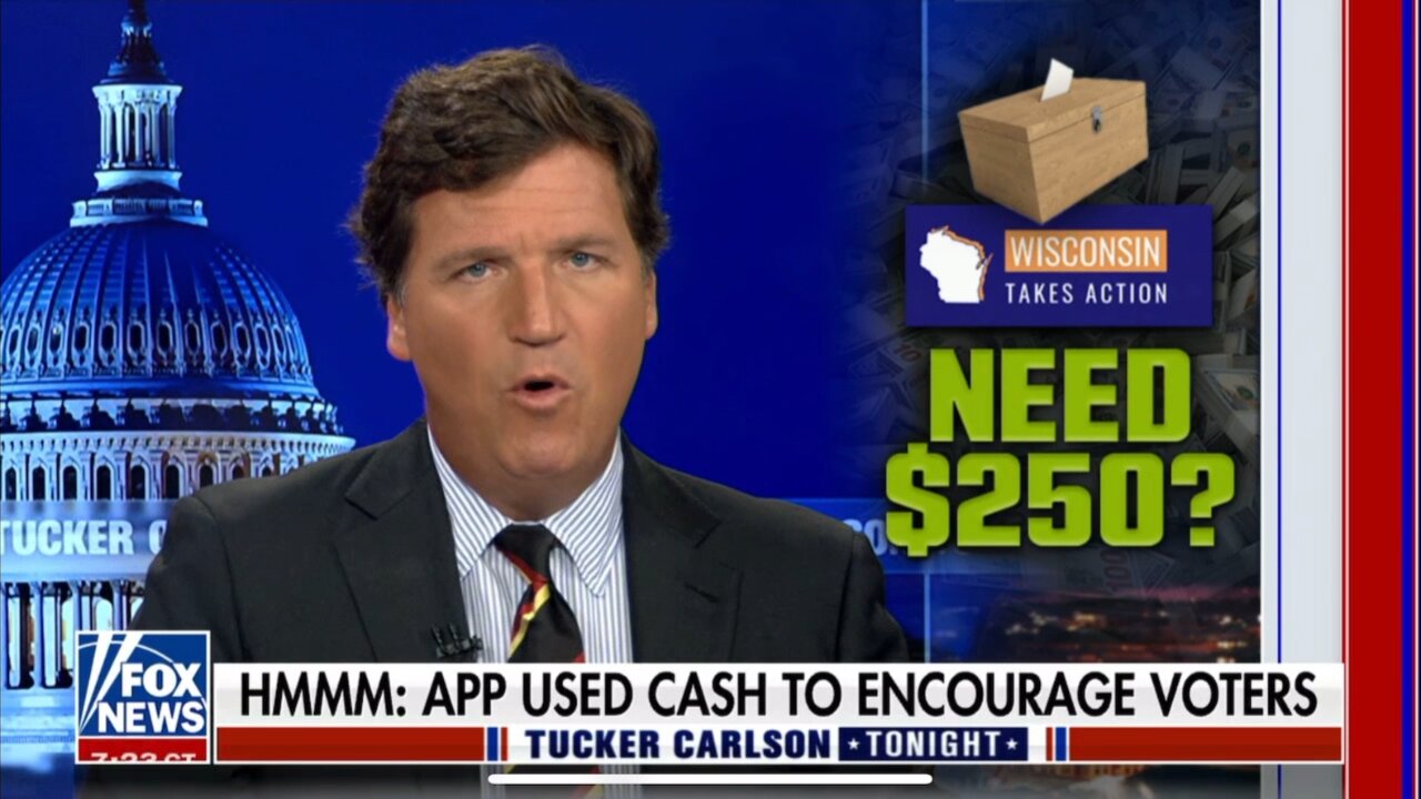 TUCKER CARLSON-4/6/23-PAID VOTERS $250 TO ENCOURAGE FRIENDS & FAMILY TO VOTE FOR FAR-LEFT DEM JUDGE