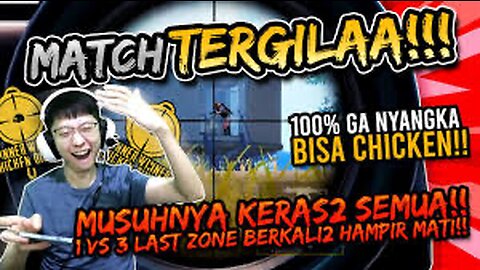 MATCH TERGILAA! 100% GA NYANGKA BAKALAN CHICKEN! DIKROYOK BERTUBI2 MASIH BISA MENANG! | PUBG MOBILE