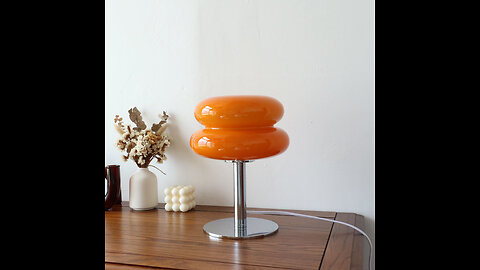 Italian Designer Glass Egg Tart Table Lamp Bedroom