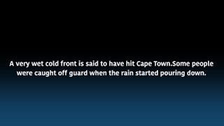 South Africa -Cape Town - Heavy Cold front hits Cape Town (video) (FAi)