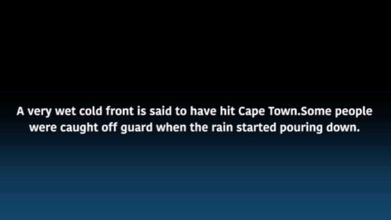 South Africa -Cape Town - Heavy Cold front hits Cape Town (video) (FAi)