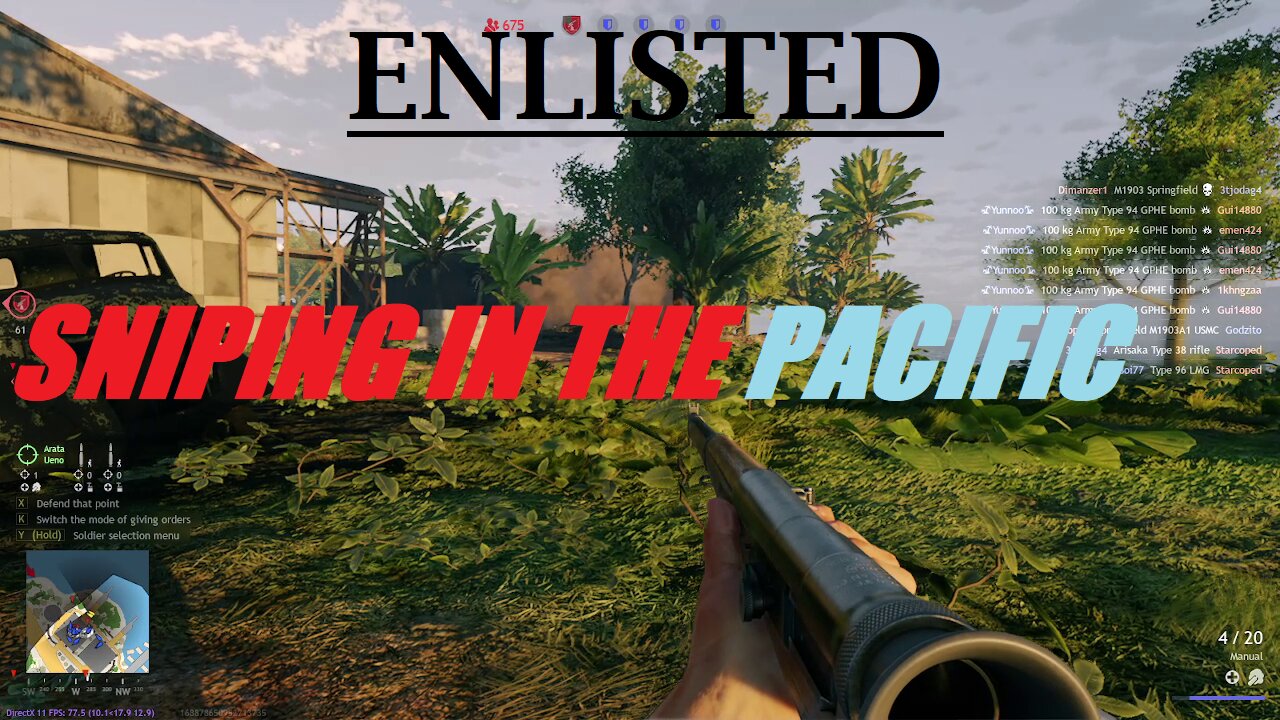 ENLISTED: Gameplay/ Sniping in the Pacific/ No Commentary.