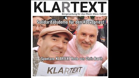 ChrisB von KLARTEXT Rhein-Main spricht auf der TimK Solidaritätsdemo in Detmold