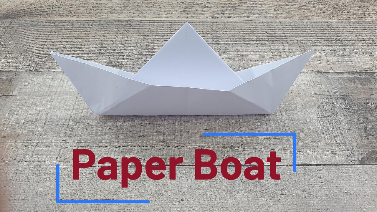 Easy origami paper boat with Ski